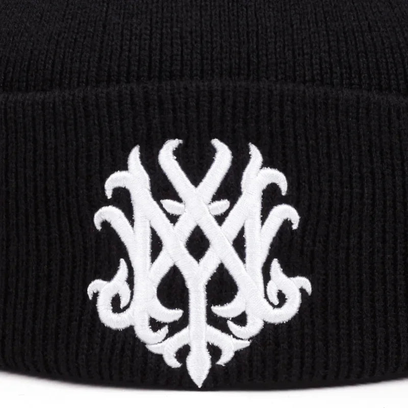 Winter Hat Totem Embroidered Beanies Women Men Keep Warm Windproof Beanie Knitted Skullies Garros