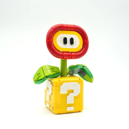 Fire Flower Building Blocks – MOC Potted Plant Desktop Decor Model