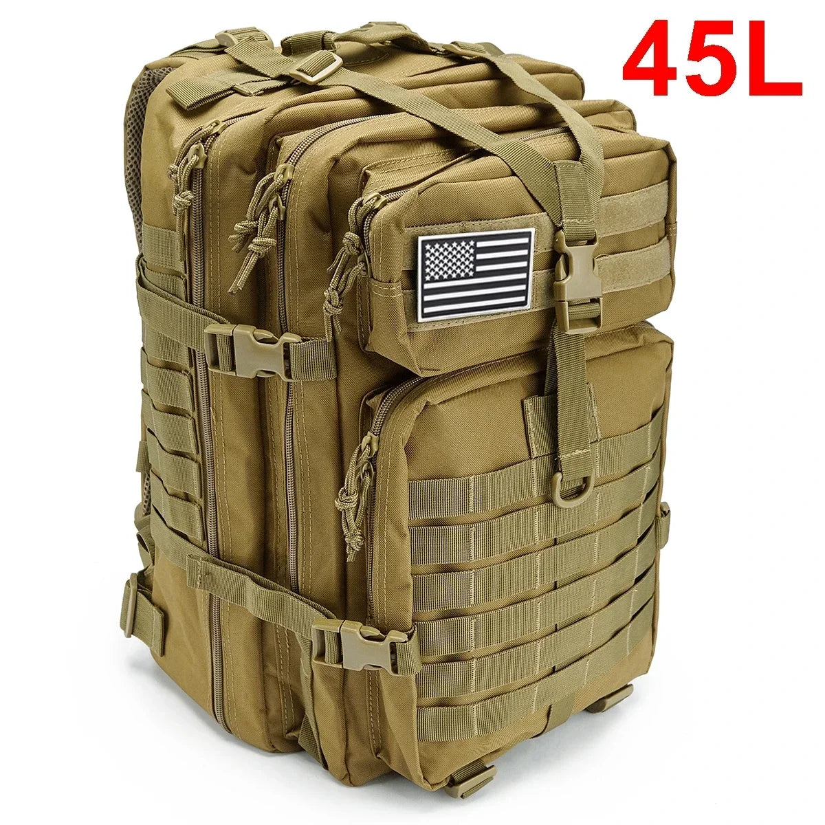 Tactical MOLLE Backpack 30L/50L – 3P Assault Pack for Hiking & Hunting