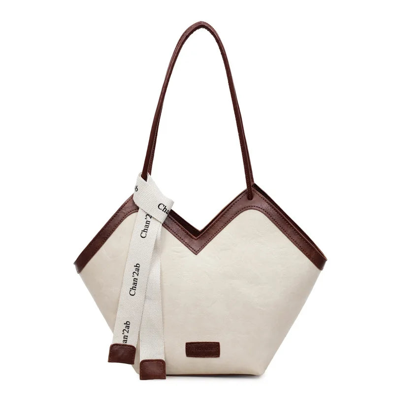 Retro Simple Underarm Bag Trendy Shoulder Large Capacity Commuting Foreign Style Tote