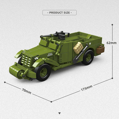 WWI Military Jeep Building Blocks Set – Army Vehicle Model Toy