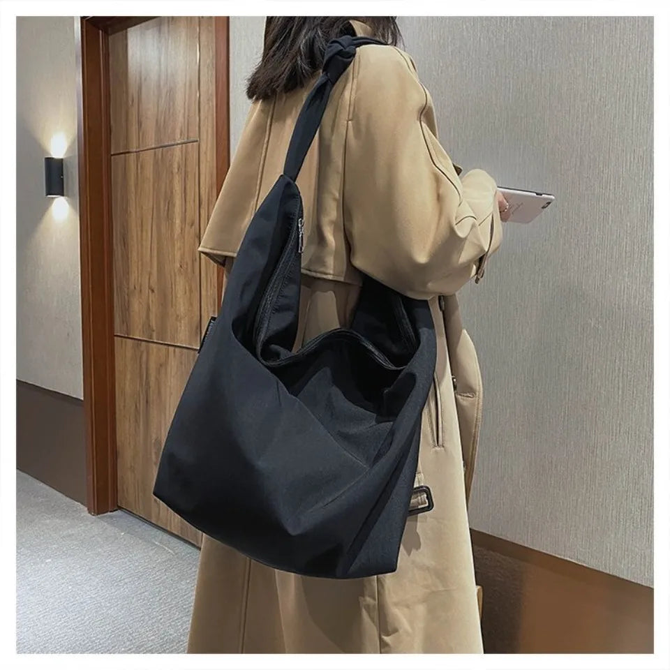 Large Capacity Nylon Hobo Shoulder Bag – Waterproof Crossbody