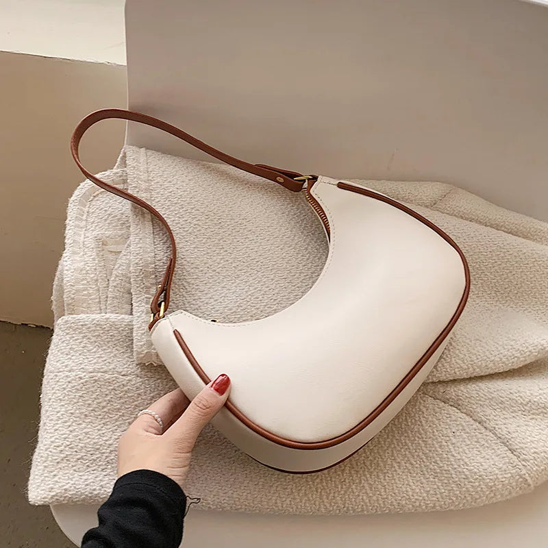 Saddle Shoulder Bag – Women's PU Leather Underarm Clutch Purse