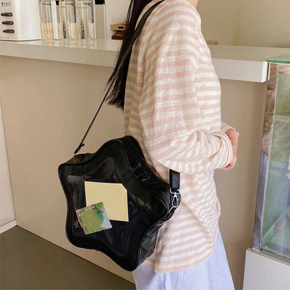 Star-Shaped Ita Bag Transparent Crossbody – Kawaii Pin Display