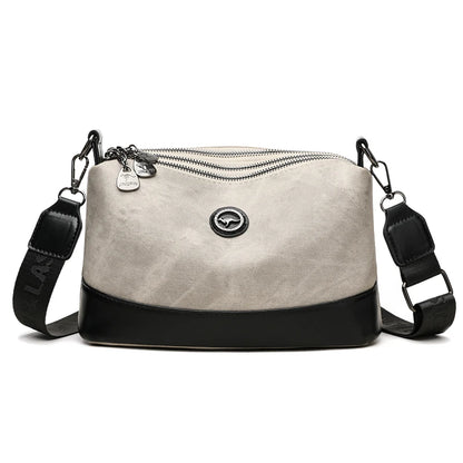 3-Layer Crossbody Bag for Women – Soft PU Leather Shoulder Bag