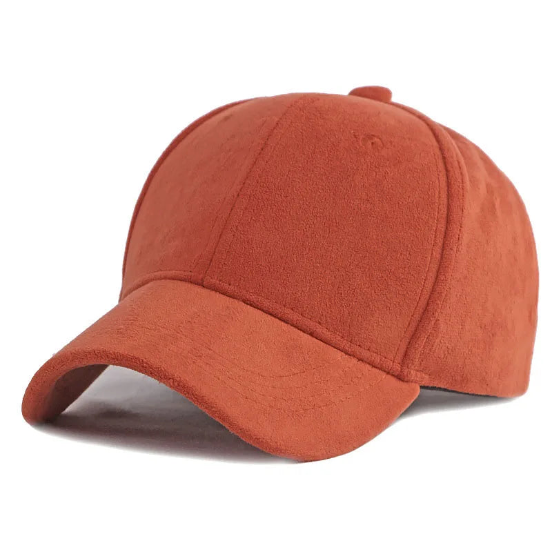 Suede Baseball Cap Adjustable Snapback Unisex Dad Hat