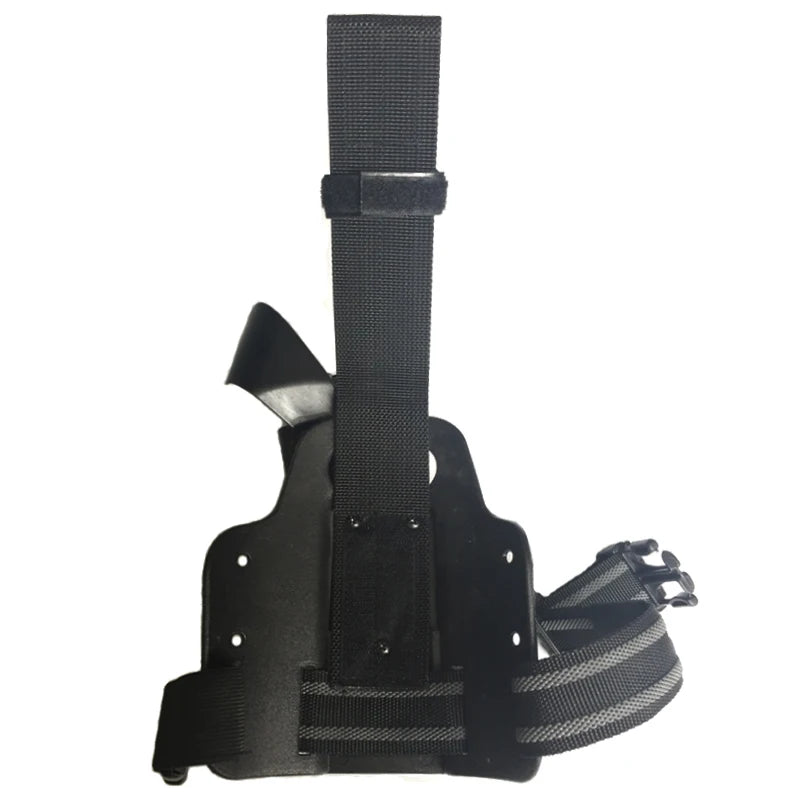 Tactical Drop Leg Holster – Right Hand Pistol Holster with Flashlight Mount