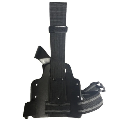 Tactical Drop Leg Holster – Right Hand Pistol Holster with Flashlight Mount
