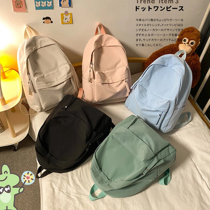 Waterproof Nylon Backpack for Women – Lightweight School & Travel Bag