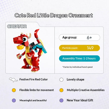 LEGO Creator 3-in-1 Red Dragon Building Set 31145