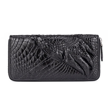 Crocodile Leather Long Wallet for Men – Luxury Organizer