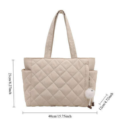 Quilted Tote Bag – Large Padded Shoulder Bag for Women
