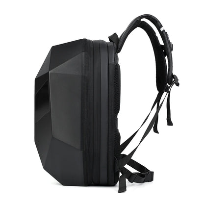 Hard Shell Laptop Backpack – Iron Man Style LED Carbon Fiber Design