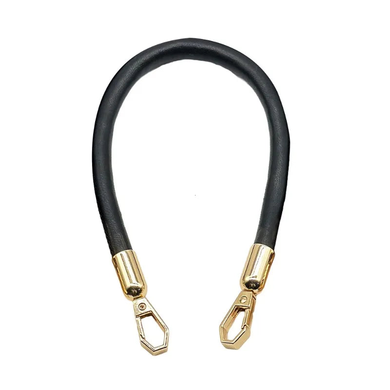 40cm PU Leather Bag Handle Strap with Gold Chain Buckle