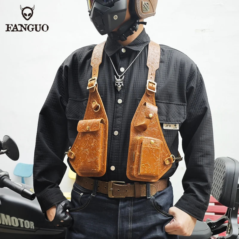 Genuine Leather Underarm Holster Bag – Men's Anti-Theft Shoulder Pack