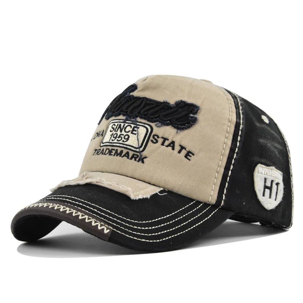 Washed Baseball Cap Vintage Embroidery Hip-Hop Hat Unisex