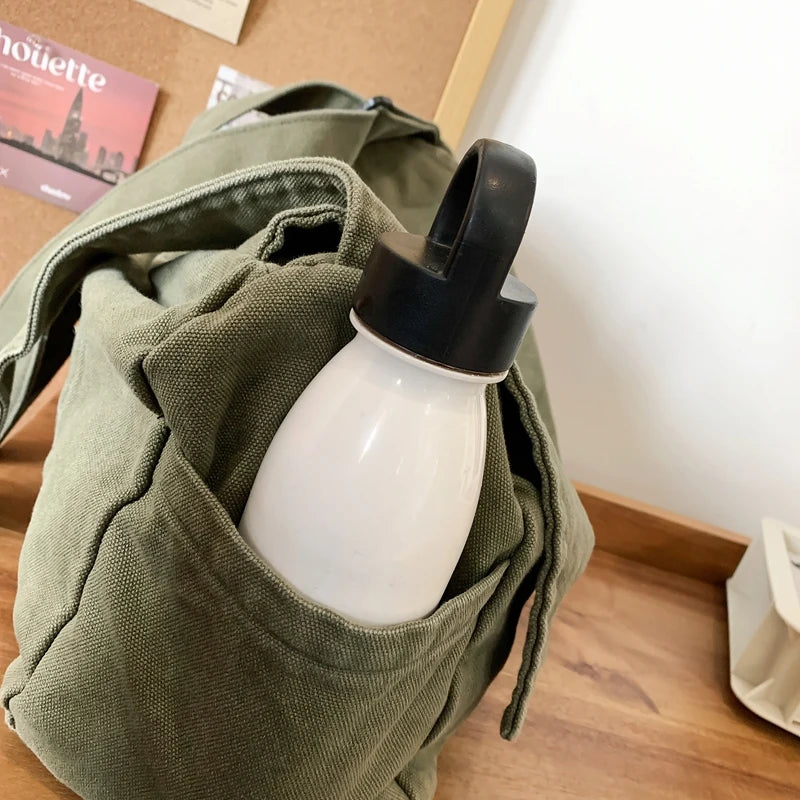 Large Capacity Flap Crossbody Bag with Adjustable Strap