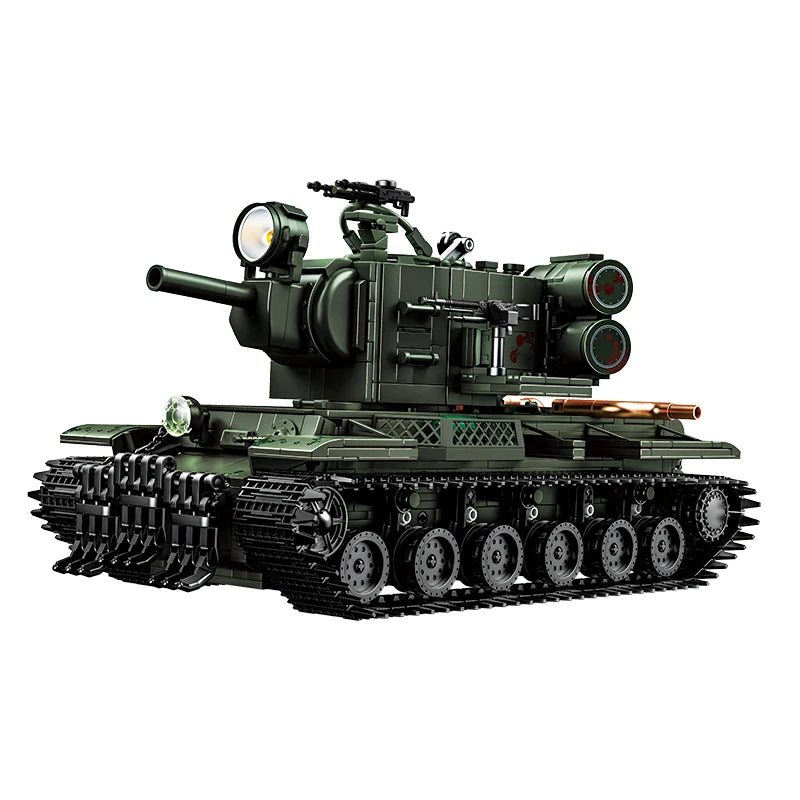 KV-2 Heavy Tank MOC Building Set – 2235-Piece Military Brick Model