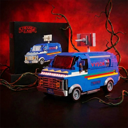 Retro 80s Van MOC Building Blocks Set – Mystery Town Brick Kit