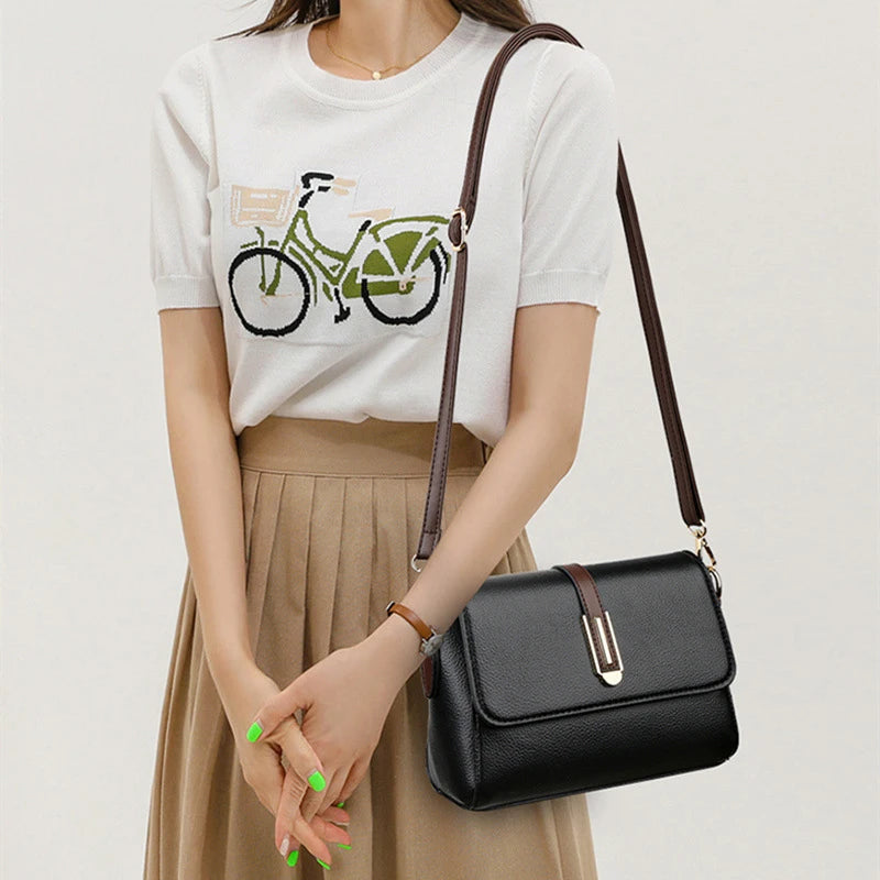 Patchwork Crossbody Bag for Women – Flap Shoulder Purse