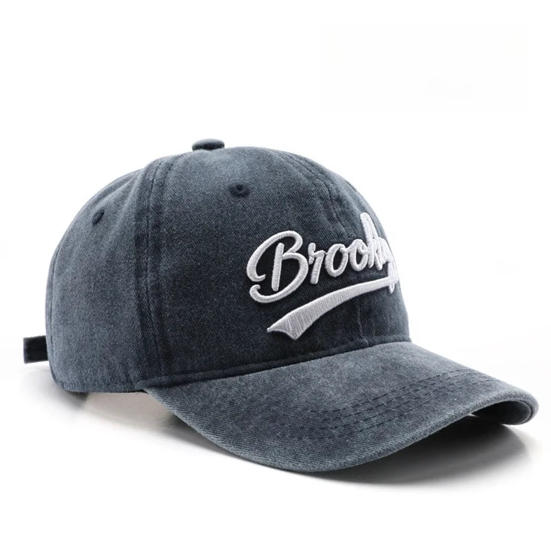 Vintage Washed Baseball Cap – City Embroidery Unisex Dad Hat