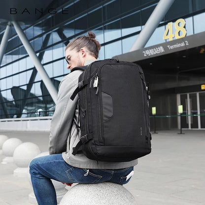 BANGE Expandable Travel Backpack – 36-55L Laptop Bag for Men