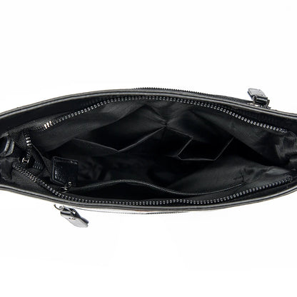 Men's Crossbody Messenger Bag – PU Leather Multi-Pocket Shoulder Bag