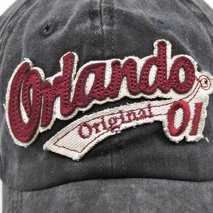 Orlando Embroidered Vintage Washed Cotton Baseball Cap