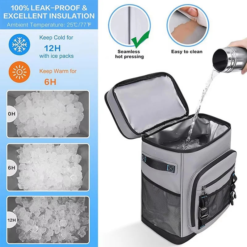 30L Insulated Cooler Backpack – Waterproof Leak-Proof Rucksack