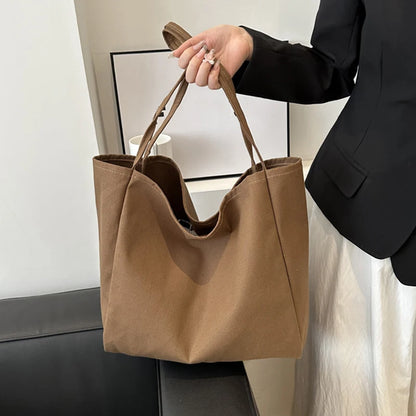 Large Capacity Shoulder Bag for Women – Casual Soft Tote Handbag