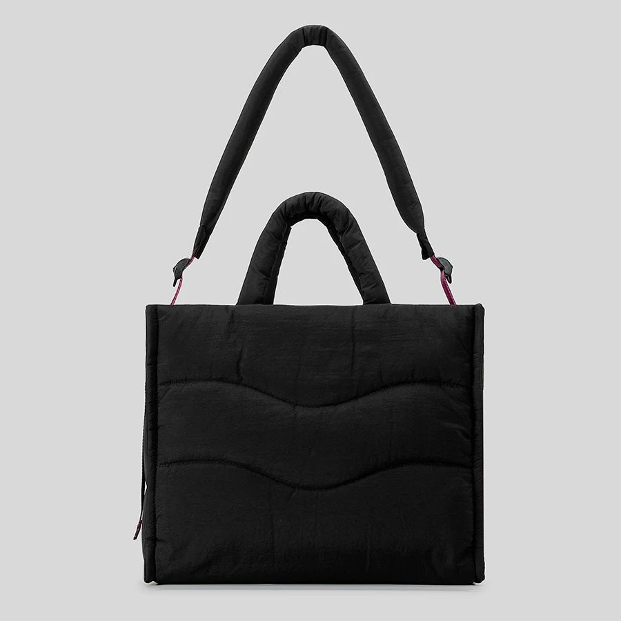 Quilted Padded Large Tote Bag Soft Puffer Women Handbag Casual Nylon Down Cotton Shoulder Crossbody