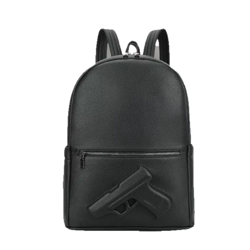 Genuine Cowhide Leather Backpack for Men – Large 15" Laptop Travel Bag