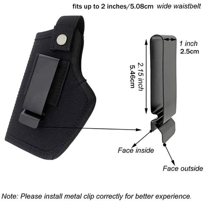 Universal Concealed Carry Holster – Nylon IWB/OWB Belt Holster for Pistols
