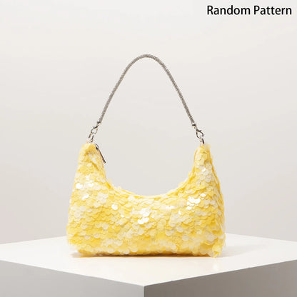 Sequin Shoulder Bag – Glitter Hobo Purse for Bridal, Prom & Wedding