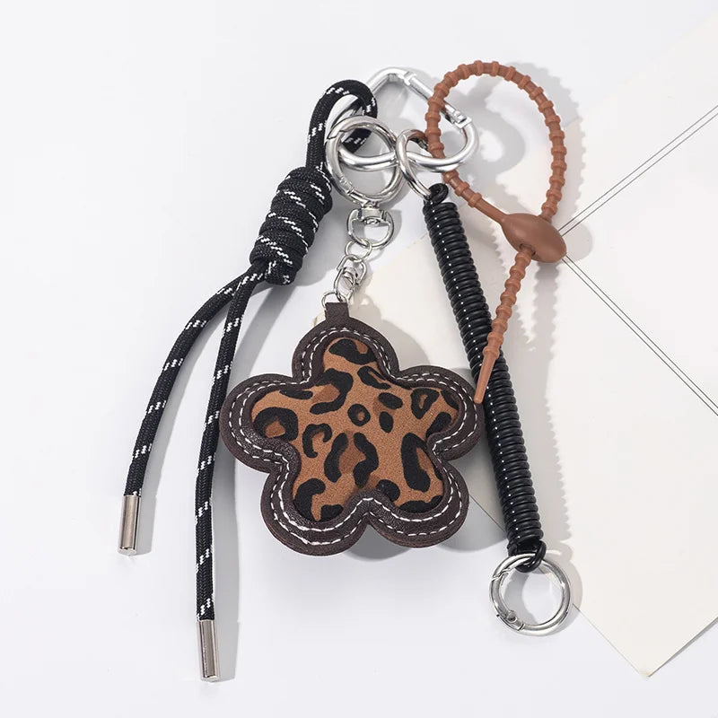 Star Charm Keychain with Balloon Dog & Braided Rope Bag Accessory