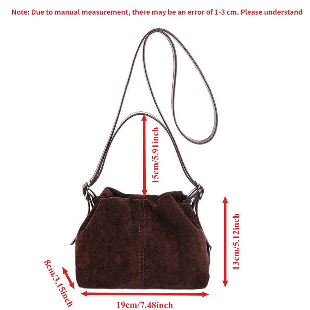 Matte Crossbody Shoulder Bag – Korean Style Soft Handbag