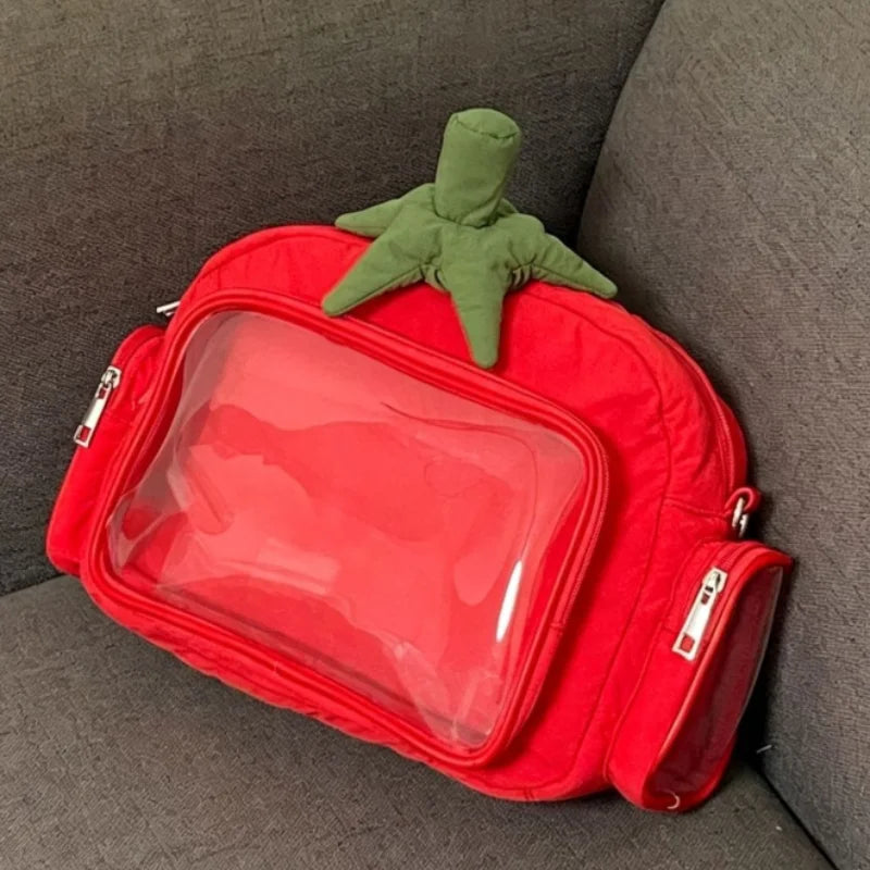 Fruit Ita Bag Backpack – Tomato & Apple Plush Shoulder Bag
