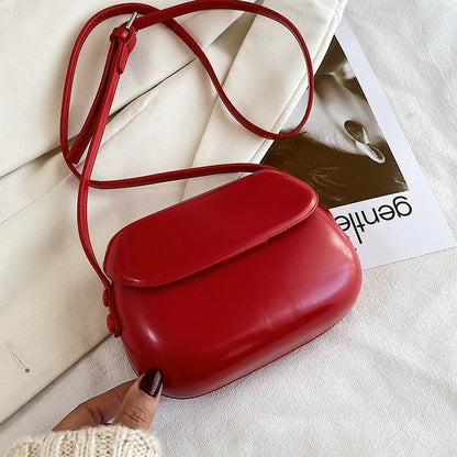 Women Messenger Bag Pu Leather Shiny Shoulder Hard Flip Buckle Mobile Phone Outing Coin Purse