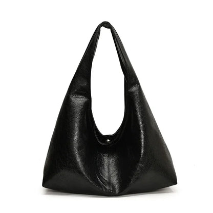 Large PU Leather Hobo Shoulder Bag – Y2K Women's Handbag