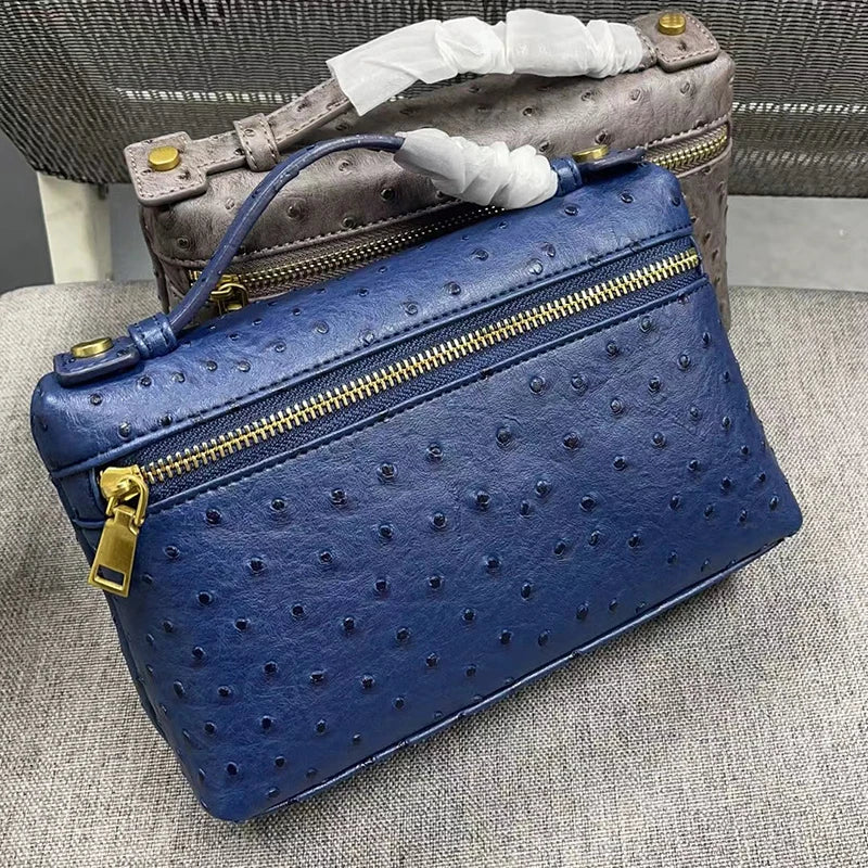 Women S Bag Ostrich Small Cow Leather Shoulder Bags Crossbody Handbags Clutch Luxury Designers