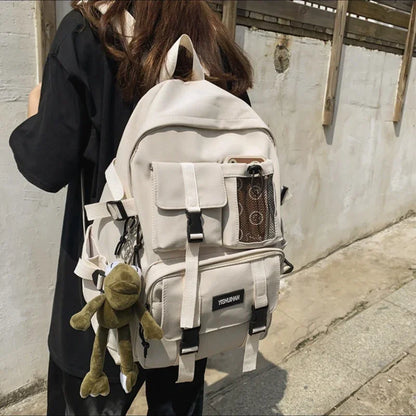 Canvas School Backpack – Laptop Bag for Teen Boys & Girls