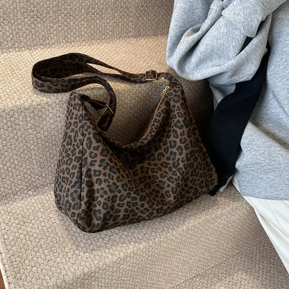 Leopard Print Shoulder Bag – Large Capacity Women's Crossbody
