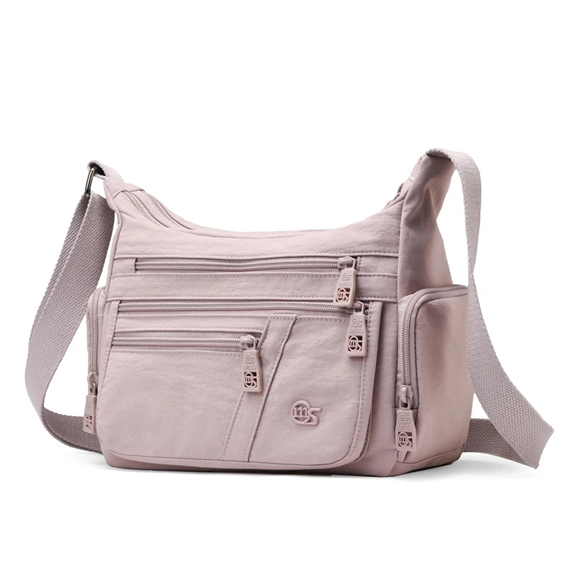 Multi-Pocket Crossbody Bag with Adjustable Strap