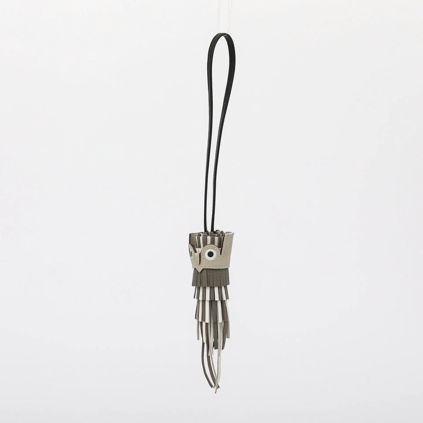 Handmade Leather Owl Bag Charm & Car Hanging Ornament