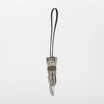 Handmade Leather Owl Bag Charm & Car Hanging Ornament