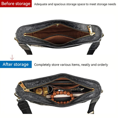Handmade Genuine Leather Crossbody Messenger Bag for Men