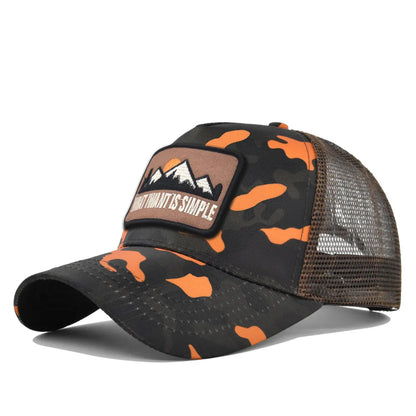Mesh Breathable Baseball Cap – Embroidery Letter Outdoor Sports Hat