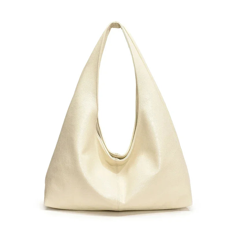 Large PU Leather Hobo Shoulder Bag – Y2K Women's Handbag