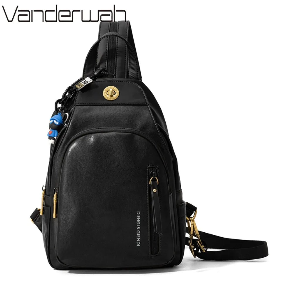 PU Leather Crossbody Sling Bag for Women & Men