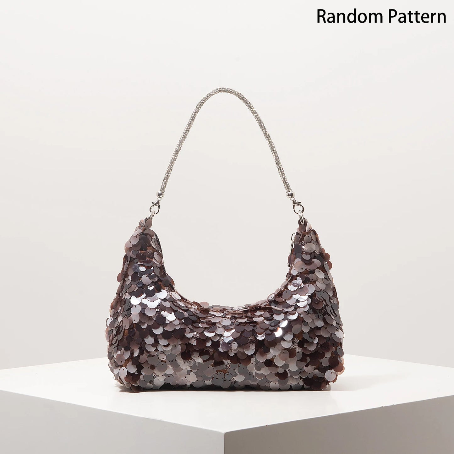 Sequin Shoulder Bag – Glitter Hobo Purse for Bridal, Prom & Wedding